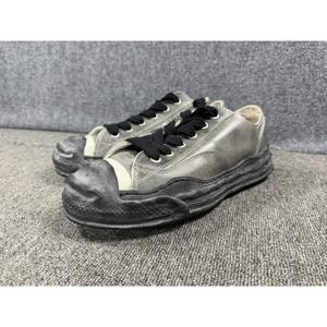 Maison Mihara Yasuhiro Shoes Mens 11 Gray Canvas Low Top Casual Sneakers Lace Up